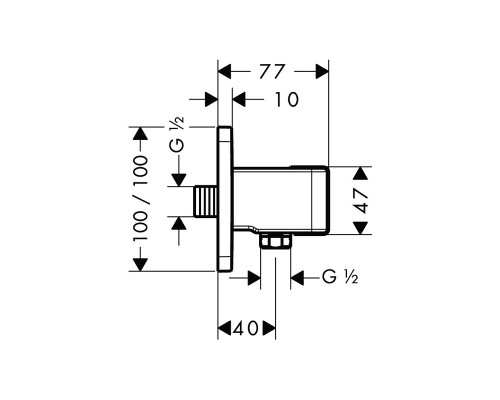 Шланговое подключение Axor Urquiola 11626000 Хром