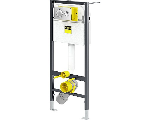 Инсталляция Viega Prevista Dry 792855 для подвесных унитазов с клавишей смыва Хром