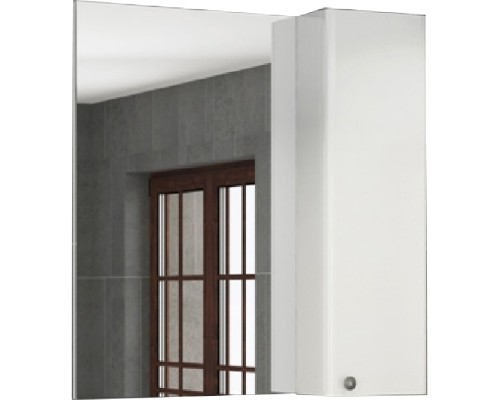 Зеркало со шкафом Comforty Амстердам 75 Белый глянец