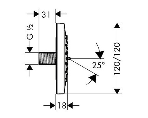 Боковой душ Hansgrohe PuraVida 28430400