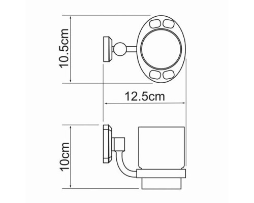 Подстаканник одинарный WasserKRAFT K-3028