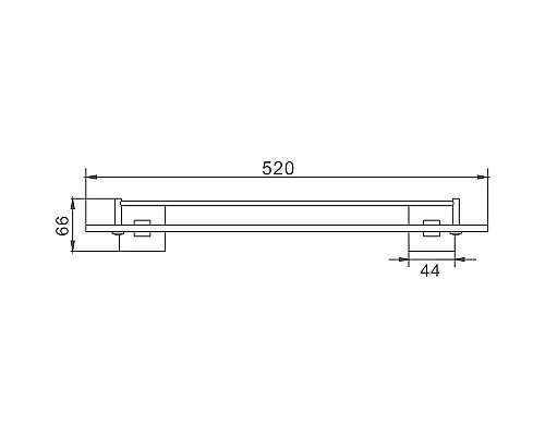 Стеклянная полка Haiba HB8607 Хром Стеклянная полка Haiba HB8607 Хром