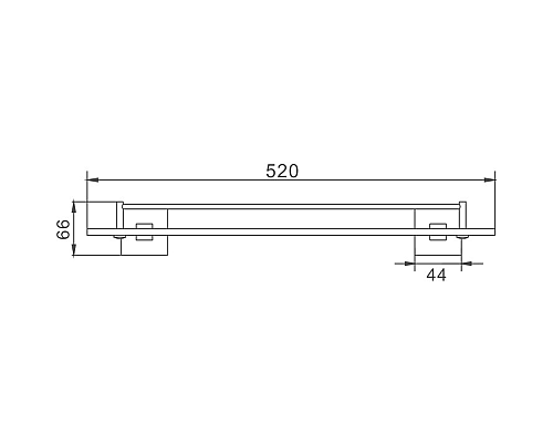 Стеклянная полка Haiba HB8607 Хром Стеклянная полка Haiba HB8607 Хром