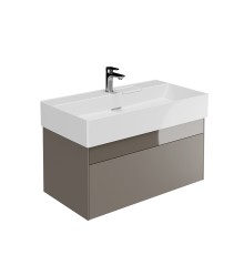 Тумба под раковину Kerama Marazzi LOGICA подвесная 2 ящика 90 см, песчаный