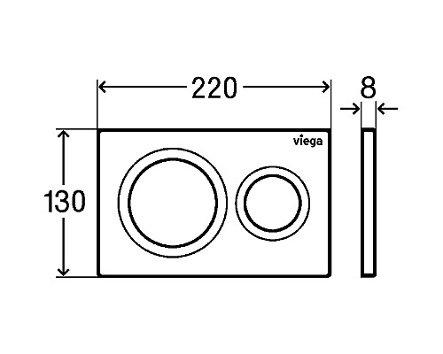 Клавиша смыва Viega Prevista Visign for Style 8610.1 773793 Белая матовая