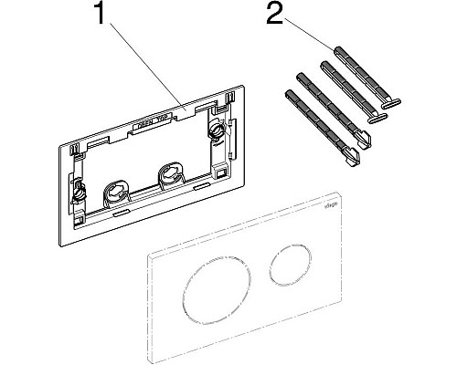 Клавиша смыва Viega Prevista Visign for Style 8610.1 773793 Белая матовая