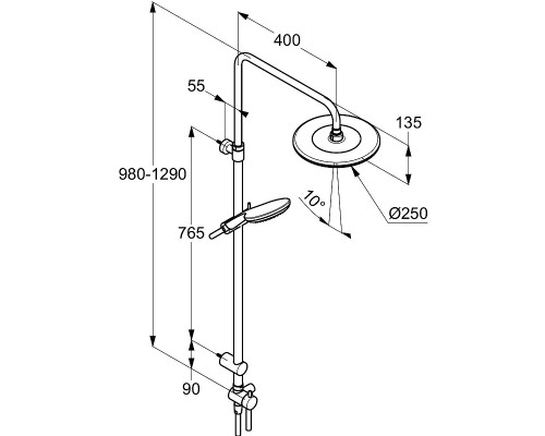 Душевая система Kludi Freshline 6709005-00 Хром