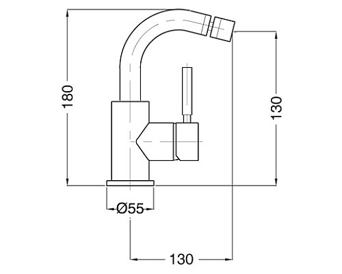 Смеситель для биде Cezares OLIMP-BSM2-02-L