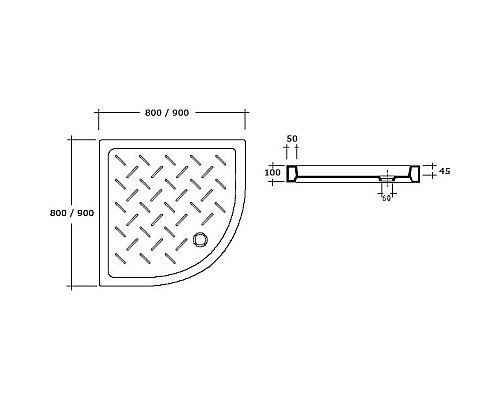 Керамический душевой поддон RGW CER CR/R-088 80x80 19170488-01 Белый