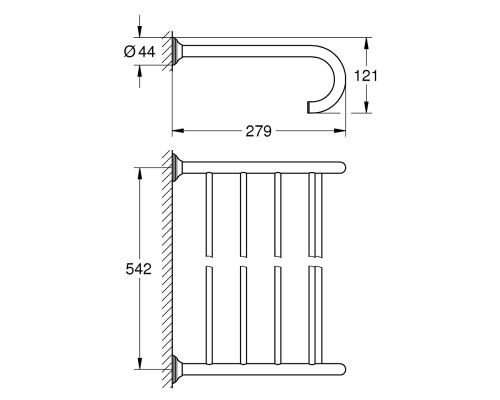 Полка для полотенец Grohe Essentials Authentic Хром
