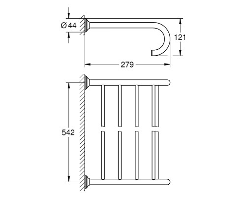 Полка для полотенец Grohe Essentials Authentic Хром