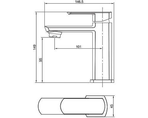 Смеситель Aquanet AF120-10С