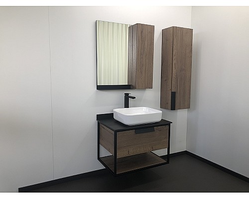 Зеркало со шкафом Comforty Кельн 75 00004149061 Дуб темный