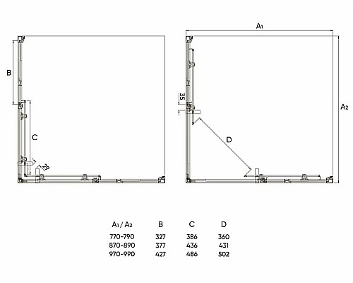 Душевой уголок Veconi Rovigo RV-47 100x100 RV47-100-01-C4 профиль Хром стекло прозрачное