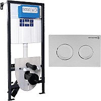 Инсталляция Pestan Sava Fix Slim SET40006468 для унитаза с клавишей смыва Хром матовый