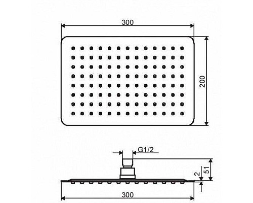 Верхний душ Excellent Actima 20х30 AREX.3062CR Хром