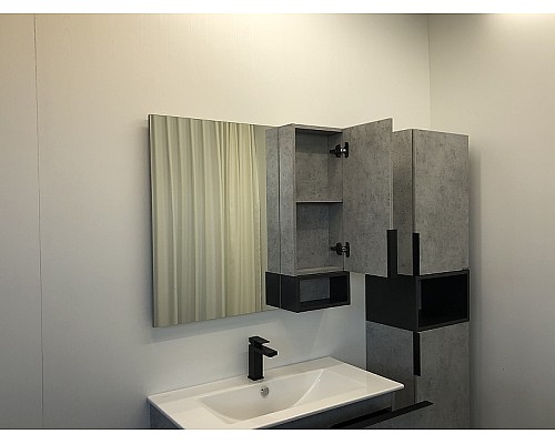 Зеркальный шкаф Comforty Франкфурт 90 00-00006504 Бетон светлый