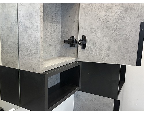 Зеркальный шкаф Comforty Франкфурт 90 00-00006504 Бетон светлый