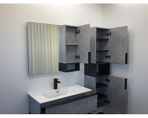 Зеркальный шкаф Comforty Франкфурт 90 00-00006504 Бетон светлый