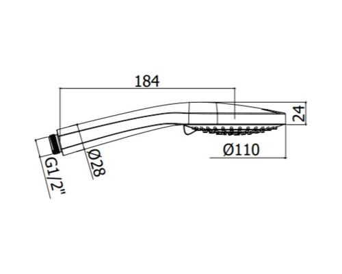 Ручной душ Paffoni Ginevra ZDOC125NO Черный матовый