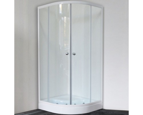 Душевой уголок Royal Bath HKD 100х100 RB 100 HKD-T профиль Белый стекло прозрачное