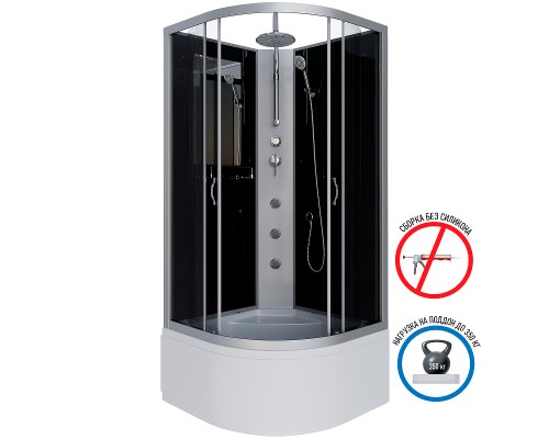 Душевая кабина Niagara Classic 90x90 NG-2508-14BKTG с гидромассажем