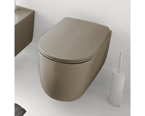 Унитаз подвесной Kerasan Nolita 531481 коричневый орех матовый