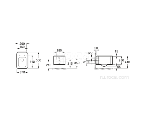 Чаша Roca Element 346577000 подвесная