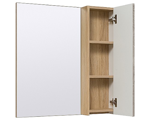 Зеркало со шкафом Runo Мальта 70 00-00001102 Серое Дуб