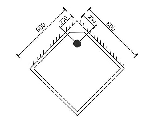Акриловый поддон для душа Royal Bath RB80HP 80x80 Белый