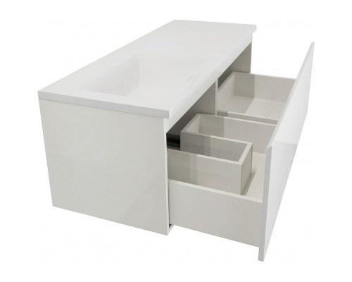 Тумба с раковиной Эстет Dallas Luxe 120 L ФР-00001932 подвесная Белая