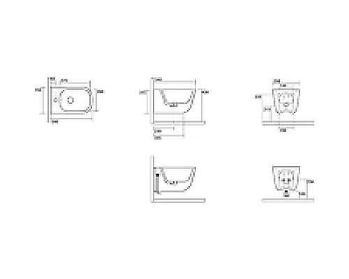Биде Kerasan Tribeca 512531 подвесное Черное матовое
