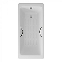 Ванна чугунная Delice Parallel 170х80 с ручками и антискользящим покрытием