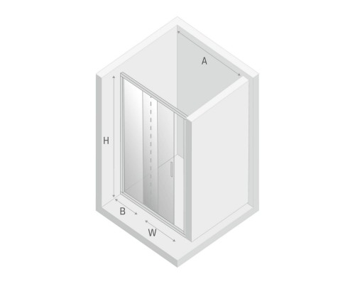 Душевая дверь NEW TRENDY NEW VARIA 120x190 (хром)