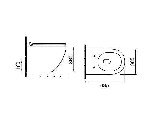 Унитаз Vincea Globo VT1-14SMG подвесной Серый матовый с сиденьем Микролифт