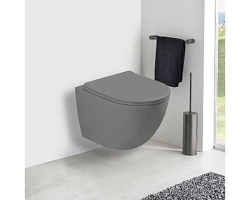 Унитаз Vincea Globo VT1-14SMG подвесной Серый матовый с сиденьем Микролифт