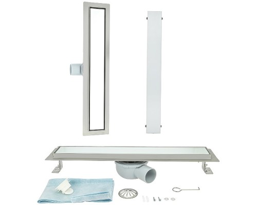 Душевой лоток ALMAes Laguna 90 LG90WH с Белой решеткой