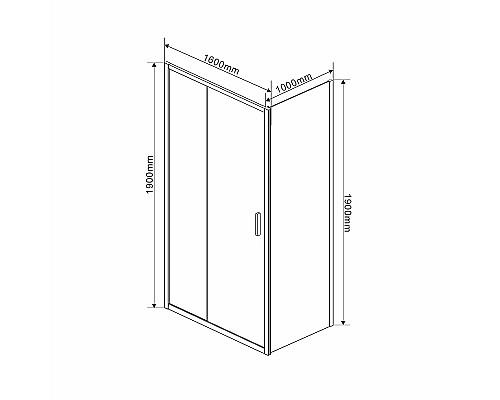 Душевой уголок Vincea Garda 160х100 VSR-1G1016CL профиль Хром стекло прозрачное