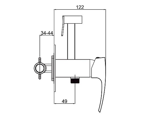 Гигиенический душ со смесителем Gappo Jacob G7207-1 Хром