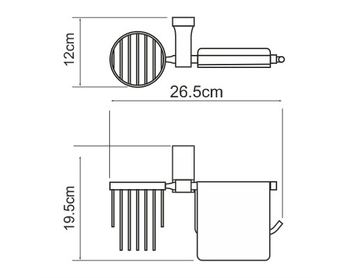 Держатель туалетной бумаги и освежителя воздуха WasserKRAFT Lopau K-6059 с крышкой Хром