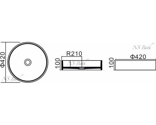 Раковина из искусственного камня NSBath матовая
