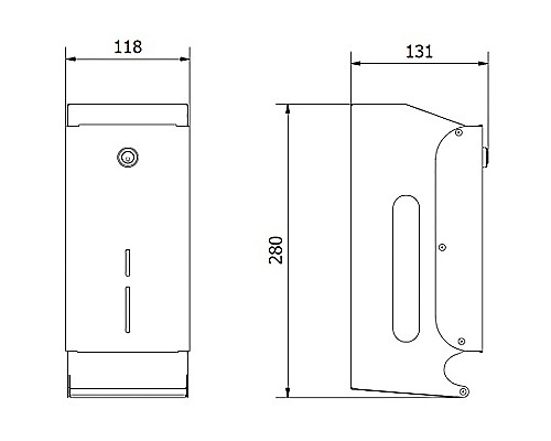 Диспенсер для туалетной бумаги Nofer 05101.B Нержавеющая сталь глянцевая