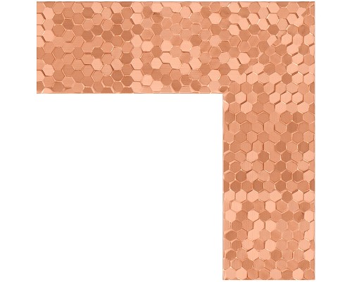 Зеркало Evoform Definite 136х76 BY 3306 в багетной раме - Соты медь 70 мм