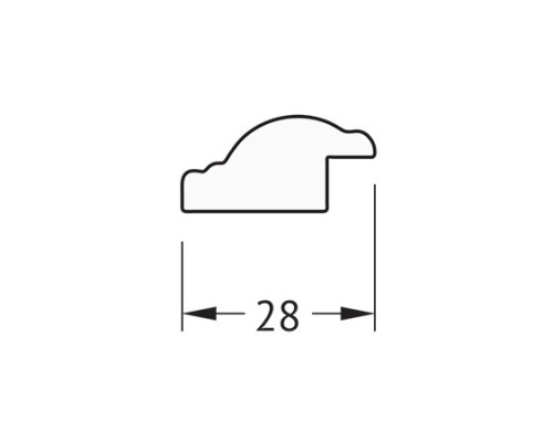 Зеркало Evoform Definite 78х58 BY 0640 в багетной раме - Витое золото 28 мм