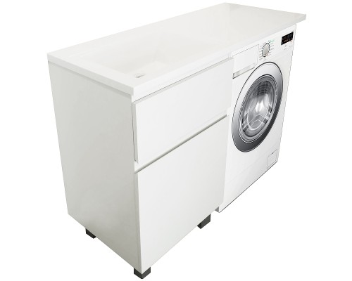 Тумба с раковиной Эстет Dallas Luxe 130 L ФР-00002267 Белая