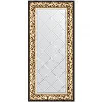 Зеркало Evoform Exclusive-G 130х60 BY 4079 с гравировкой в багетной раме - Барокко золото 106 мм