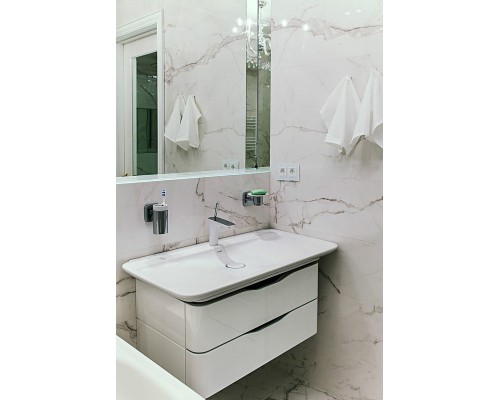 Стаканчик для зубных щеток керамический Hansgrohe PuraVida с держателем