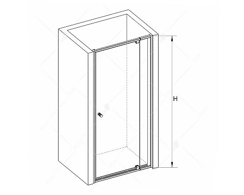 Душевая дверь RGW Passage PA-02B NEW 80 41080208-14 профиль Черный стекло прозрачное