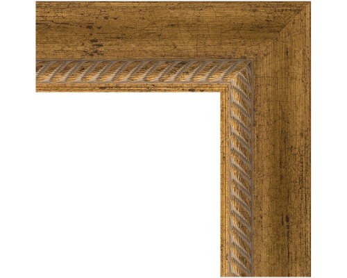 Зеркало Evoform Exclusive-G 135х73 BY 4262 с гравировкой в багетной раме - Состаренная бронза с плетением 70 мм