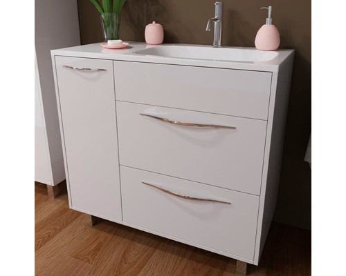 Тумба с раковиной Эстет Barcelona 90 R ФР-00003598 Белая